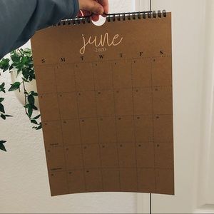 2020 recycled paper wall calendar